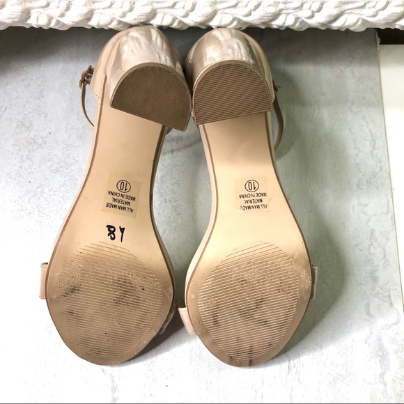 Heart in D nude block heel sandals - Picture 8 of 9